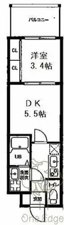 ビガーポリス416天満四丁目Ⅱ【3階】の間取り