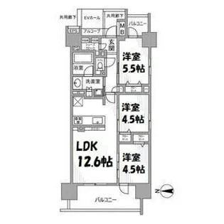 プレサンスロジェ名古屋駅SOUTH【4階】の間取り