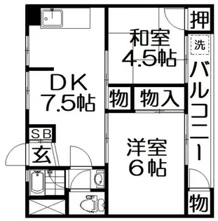 塚本マンション【2階】の間取り