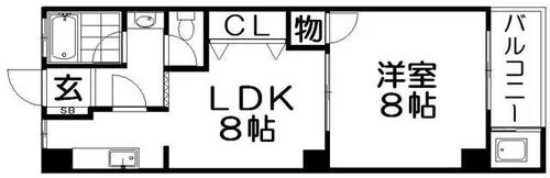 香里ニューハイツNO3【3階】の間取り