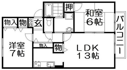 メルベーユO・Y【2階】の間取り
