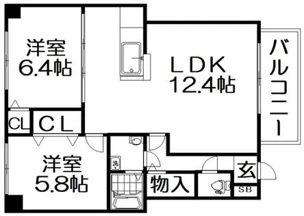 アルカザーレふじ【1階】の間取り