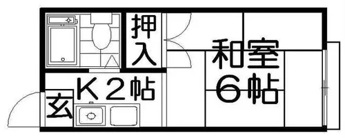 ハイツ山本【1階】の間取り