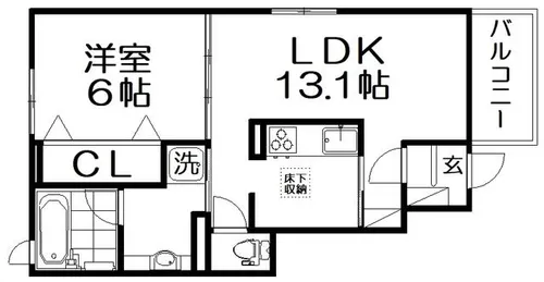 サンライズⅢ【1階】の間取り