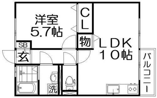 プレジールⅠ【2階】の間取り