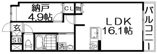 ヤマノテ プラッツ【1階】の間取り