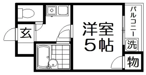 京阪プリンスマンション【4階】の間取り