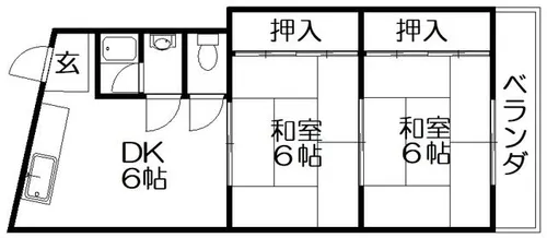 渚ハイツ【3階】の間取り
