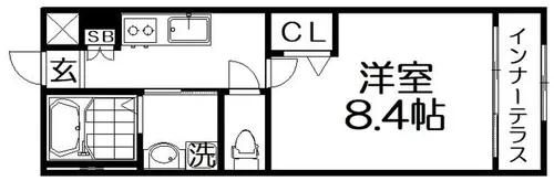 フォンスモンテ【1階】の間取り