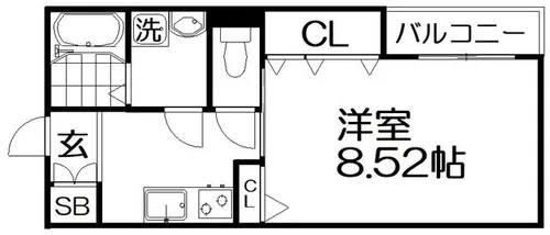 シエルグランデ町楠葉【2階】の間取り