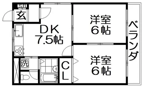 レオハイム春日山【5階】の間取り