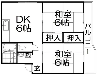 高塚コーポラス【1階】の間取り