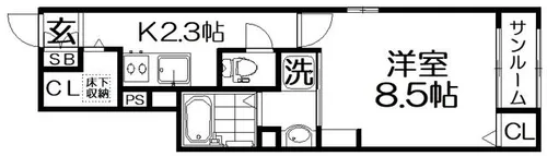 グリーン【1階】の間取り