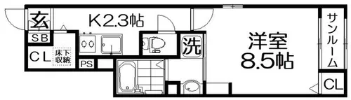グリーン【1階】の間取り