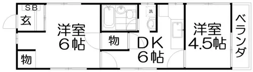 桜木町アパート【1階】の間取り