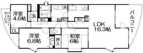 れじでんすK&T【2階】の間取り