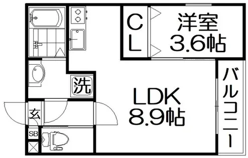 グレイスキューブ【1階】の間取り