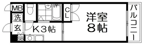 サニーカーサ【3階】の間取り