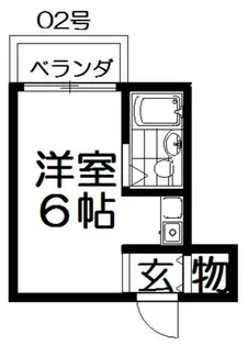 御殿山1棟マンション【1階】の間取り