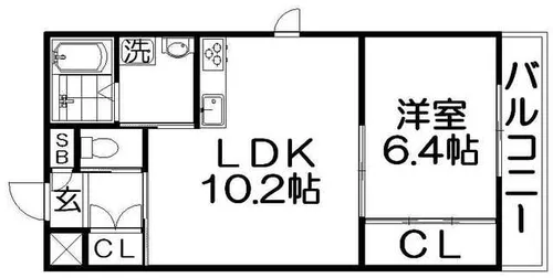 コンフォルタ星田【2階】の間取り