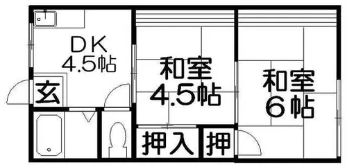 なぎさハイツ【2階】の間取り