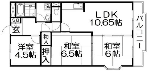 アネックス香里ヶ丘【1階】の間取り
