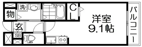 ポポラーレ【1階】の間取り