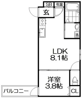 F asecia Magnolia【1階】の間取り