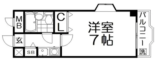 エグゼコート枚方 B棟【2階】の間取り