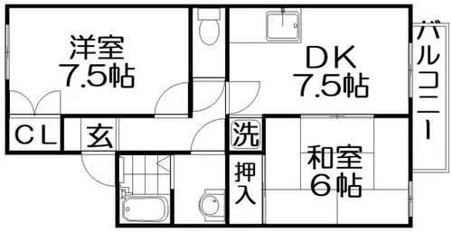セピアハイツ【1階】の間取り