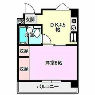 キャッスルミニ松園【4階】の間取り