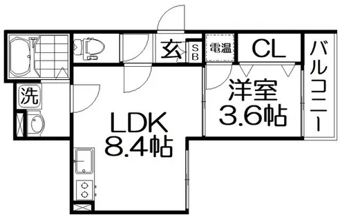 badge kida【1階】の間取り