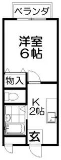 サマックス山之上【2階】の間取り