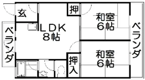 東ハイム【4階】の間取り
