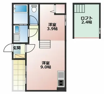 モメンタム志賀本通【2階】の間取り