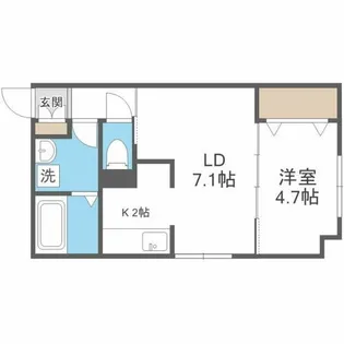 グレイススクエア【205号室】の間取り