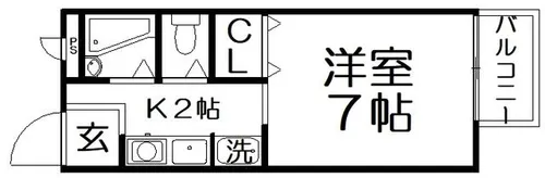 サンシティクロダ【1階】の間取り