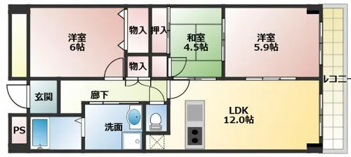 ナウボ・Ⅰ【3階】の間取り