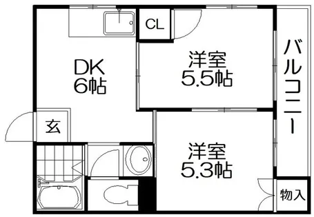 メゾン天の川【2階】の間取り