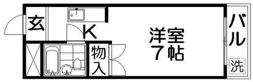 サンハイツ光善寺【3階】の間取り
