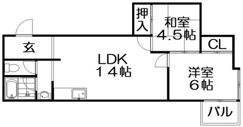 ヴィラアロー【2階】の間取り