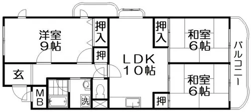 サンフェリカ【4階】の間取り