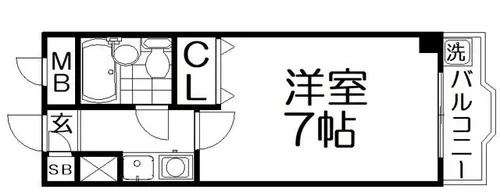 エグゼコート枚方 B棟【4階】の間取り
