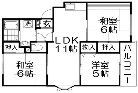 エミネンス西方【3階】の間取り
