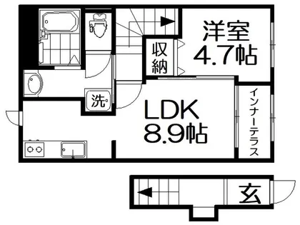 カロテラス【2階】の間取り