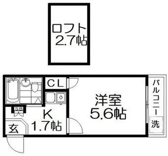 ポラリス香里園【2階】の間取り