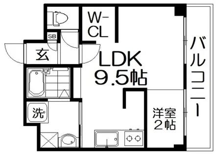 コアパレス寝屋川【1階】の間取り