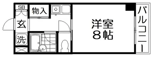 ラフィーネ枚方【1階】の間取り