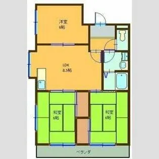 ハウス・テラ・サイド【106号室】の間取り