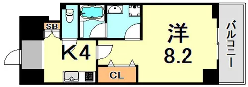 ステラハウス甲子園口【4階】の間取り